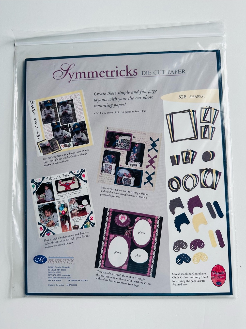 328 Creative Memories Symmetricks Die Cut Paper Shapes